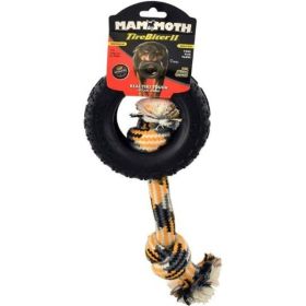 Mammoth Tirebiter II Dog Toy with Rope Medium - 1 count (5"D) (size: Medium -5" Diameter)