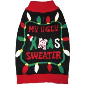 Fashion Pet Black Ugly XMAS Dog Sweater (size: X-Large)