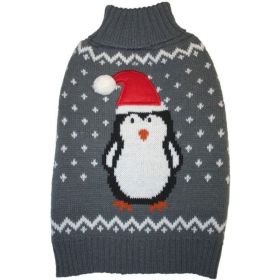 Fashion Pet Gray Penguin Dog Sweater (Color: Gray, size: X-Small)