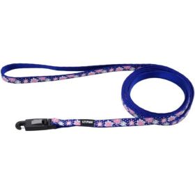 Li'L Pals Reflective Leash (Color: Flowers with Dots, size: 6-8"L x 3/8"W)