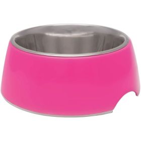 Loving Pets Hot Pink Retro Bowl (size: X-Small)