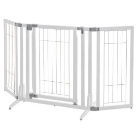 Richel Premium Plus Freestanding Pet Gate (Color: Origami White)