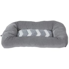 Precision Pet Snoozz ZigZag Mat Pet Bed (Color: Gray and White, size: 17" x 11")