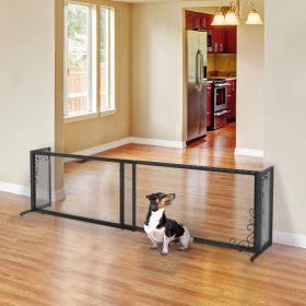 Richell Large Freestanding Metal Mesh Pet Gate (Color: Antique Bronze, size: large)