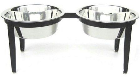 Visions Double Elevated Dog Bowl (size: small)